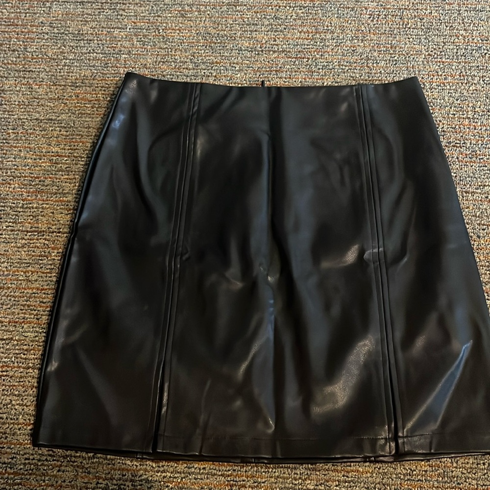 Faux Leather Mini Skirt
